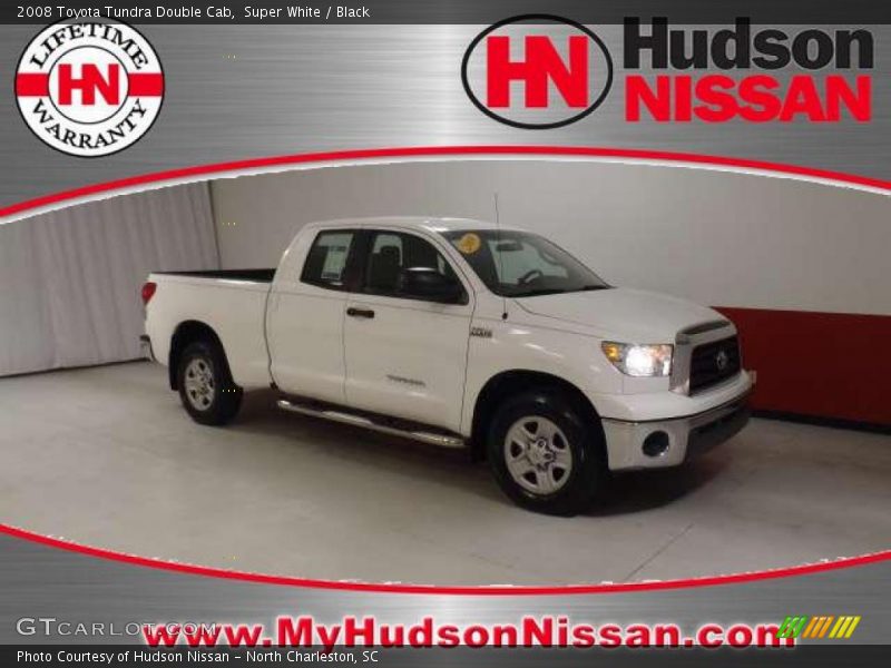 Super White / Black 2008 Toyota Tundra Double Cab