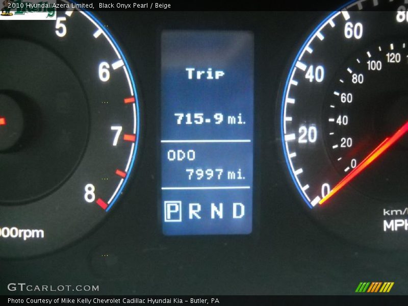 Black Onyx Pearl / Beige 2010 Hyundai Azera Limited