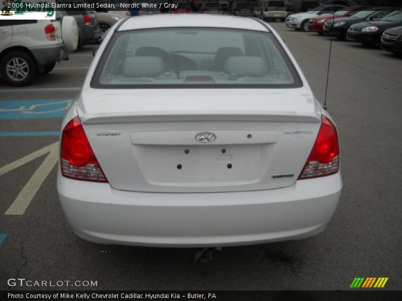 Nordic White / Gray 2006 Hyundai Elantra Limited Sedan