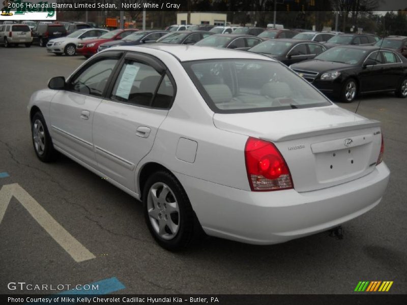 Nordic White / Gray 2006 Hyundai Elantra Limited Sedan