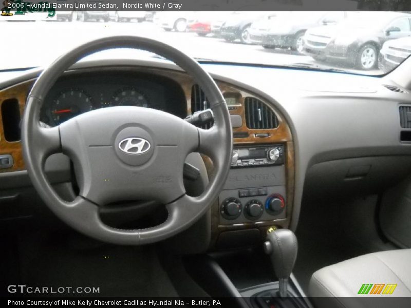 Nordic White / Gray 2006 Hyundai Elantra Limited Sedan