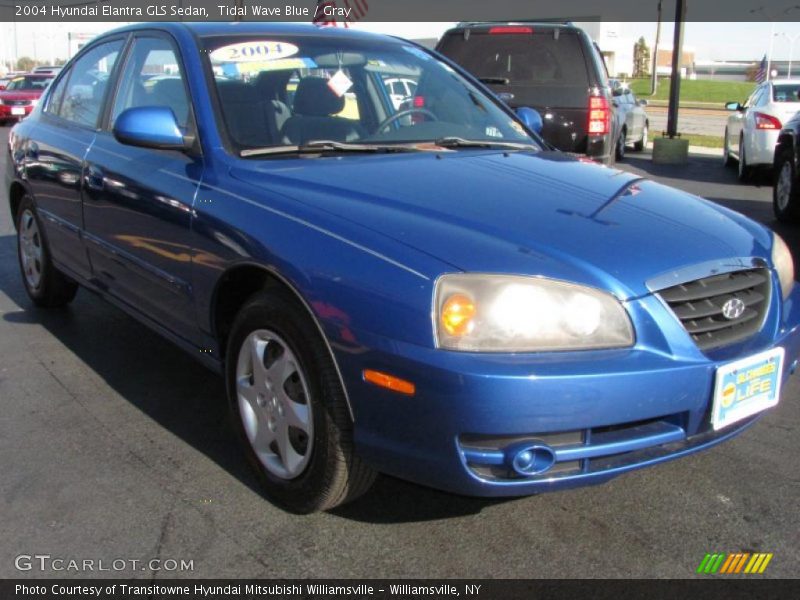 Tidal Wave Blue / Gray 2004 Hyundai Elantra GLS Sedan