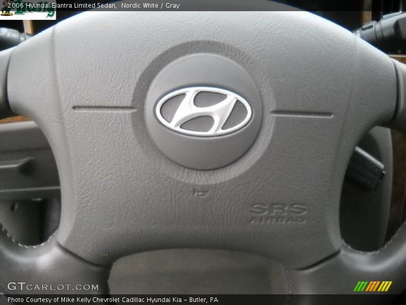 Nordic White / Gray 2006 Hyundai Elantra Limited Sedan
