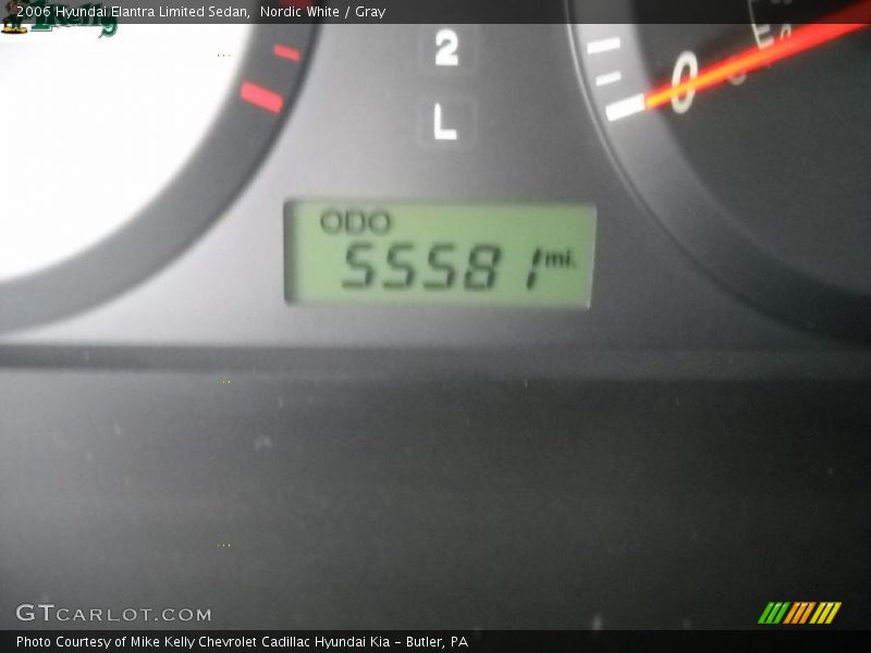 Nordic White / Gray 2006 Hyundai Elantra Limited Sedan