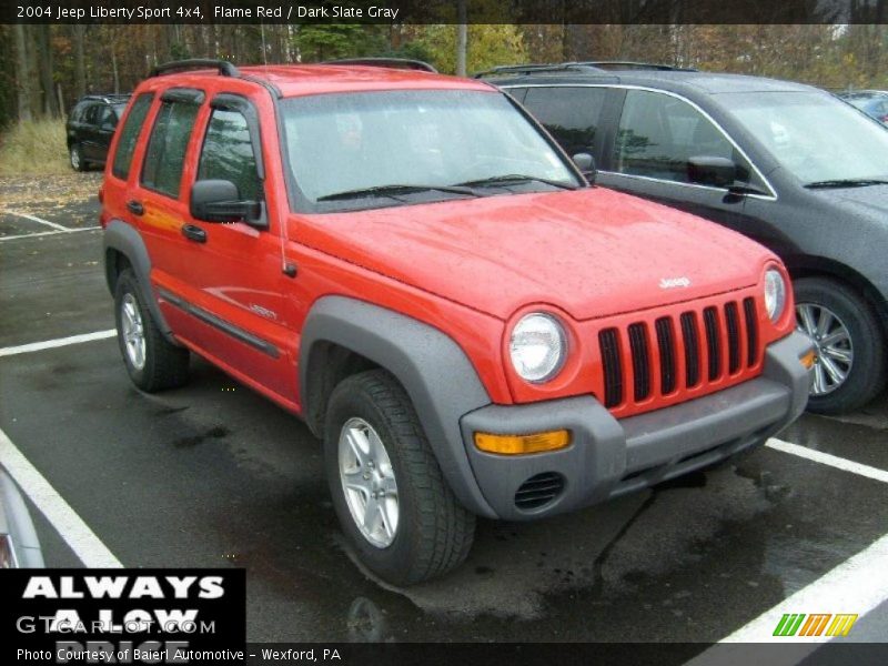 Flame Red / Dark Slate Gray 2004 Jeep Liberty Sport 4x4