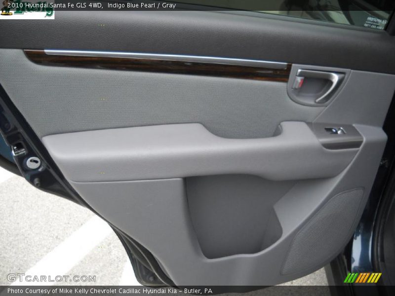 Indigo Blue Pearl / Gray 2010 Hyundai Santa Fe GLS 4WD