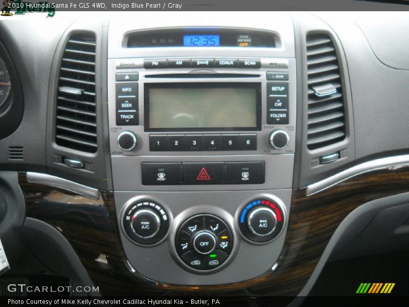 Indigo Blue Pearl / Gray 2010 Hyundai Santa Fe GLS 4WD