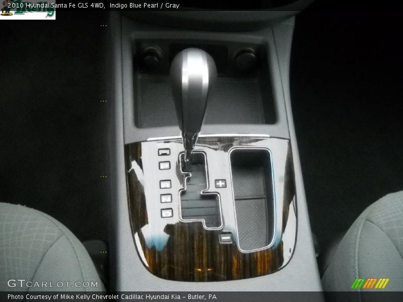 Indigo Blue Pearl / Gray 2010 Hyundai Santa Fe GLS 4WD
