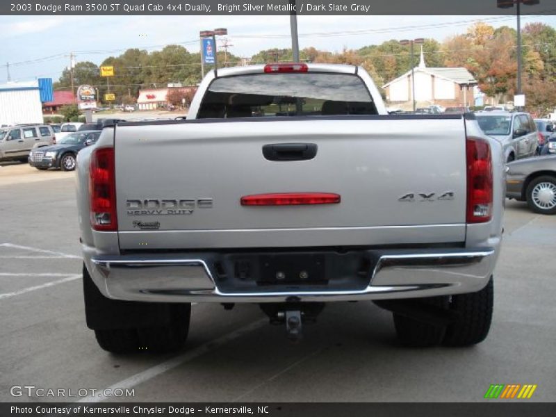 Bright Silver Metallic / Dark Slate Gray 2003 Dodge Ram 3500 ST Quad Cab 4x4 Dually