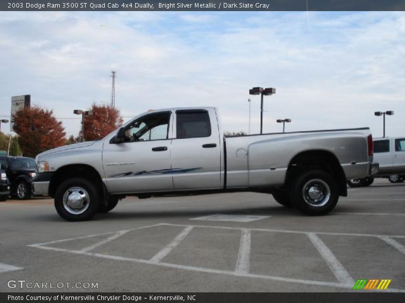Bright Silver Metallic / Dark Slate Gray 2003 Dodge Ram 3500 ST Quad Cab 4x4 Dually