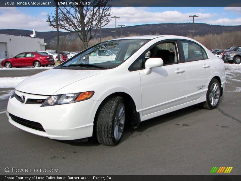 Taffeta White / Black 2008 Honda Civic Si Sedan