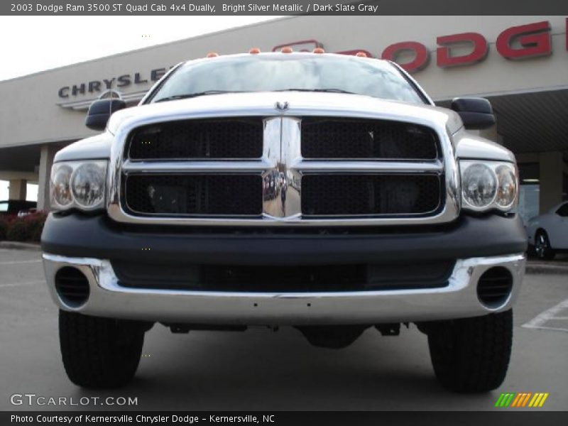 Bright Silver Metallic / Dark Slate Gray 2003 Dodge Ram 3500 ST Quad Cab 4x4 Dually