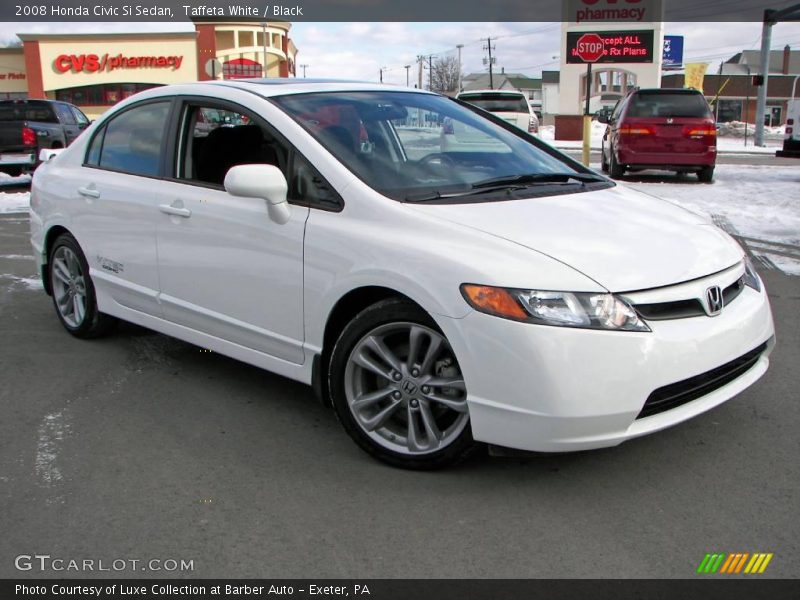 Taffeta White / Black 2008 Honda Civic Si Sedan