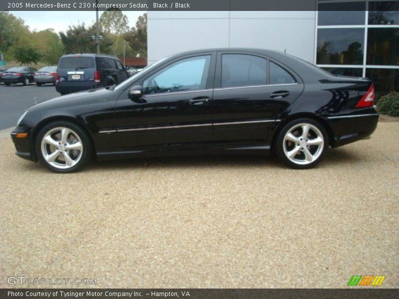 Black / Black 2005 Mercedes-Benz C 230 Kompressor Sedan
