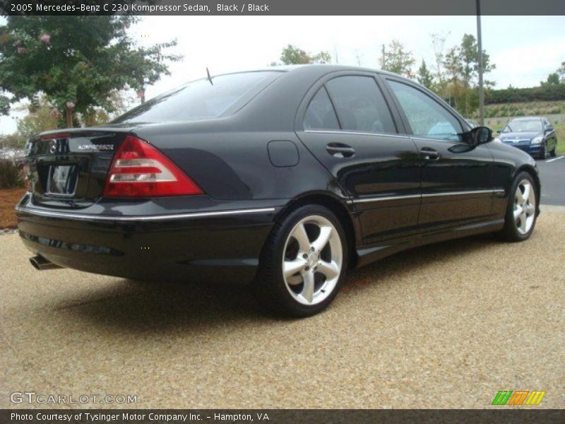 Black / Black 2005 Mercedes-Benz C 230 Kompressor Sedan