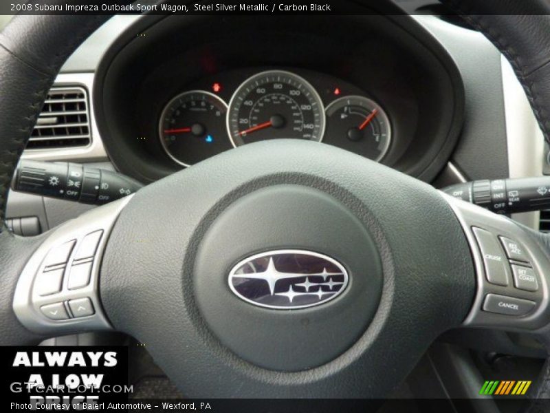 Steel Silver Metallic / Carbon Black 2008 Subaru Impreza Outback Sport Wagon