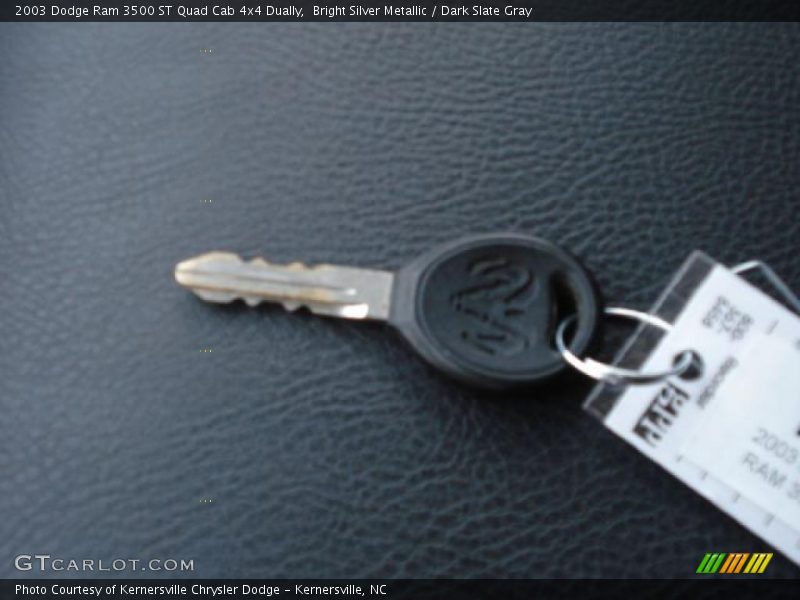 Bright Silver Metallic / Dark Slate Gray 2003 Dodge Ram 3500 ST Quad Cab 4x4 Dually