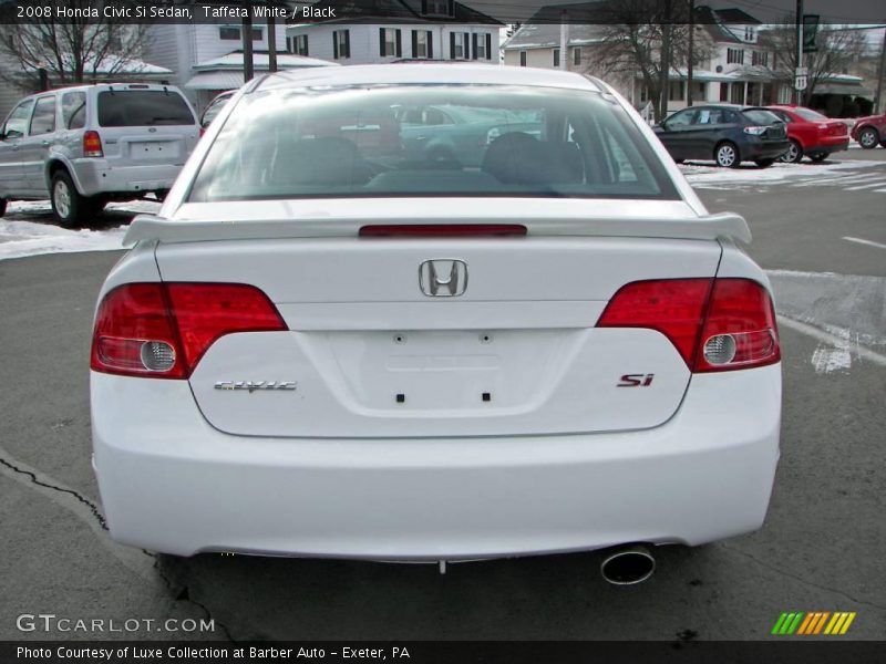 Taffeta White / Black 2008 Honda Civic Si Sedan