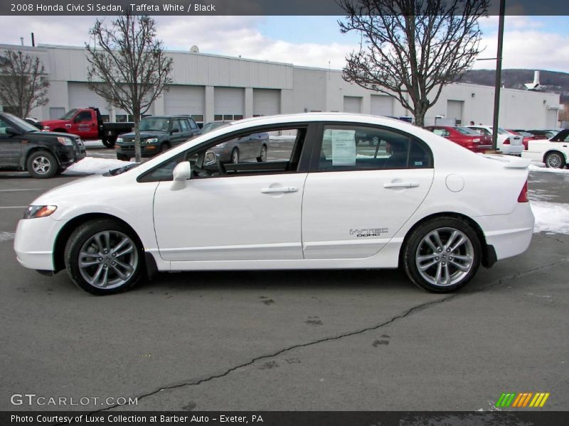 Taffeta White / Black 2008 Honda Civic Si Sedan