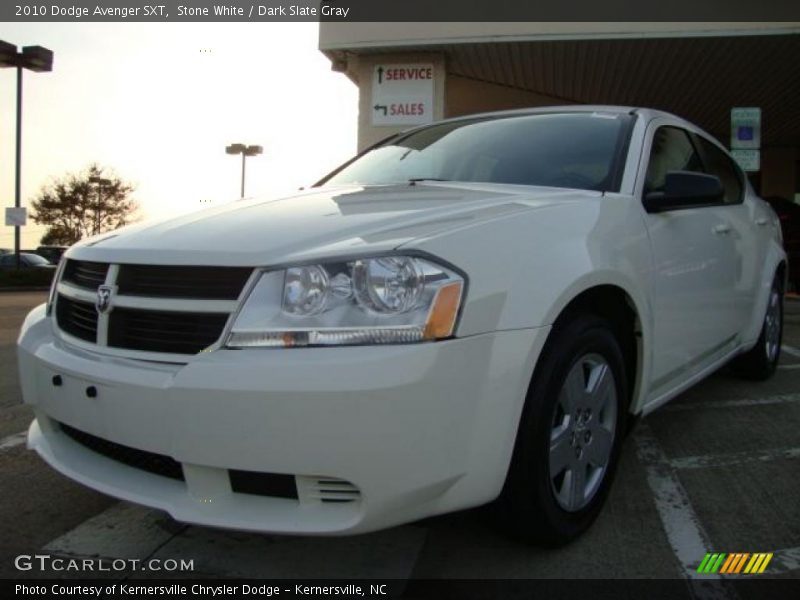 Stone White / Dark Slate Gray 2010 Dodge Avenger SXT