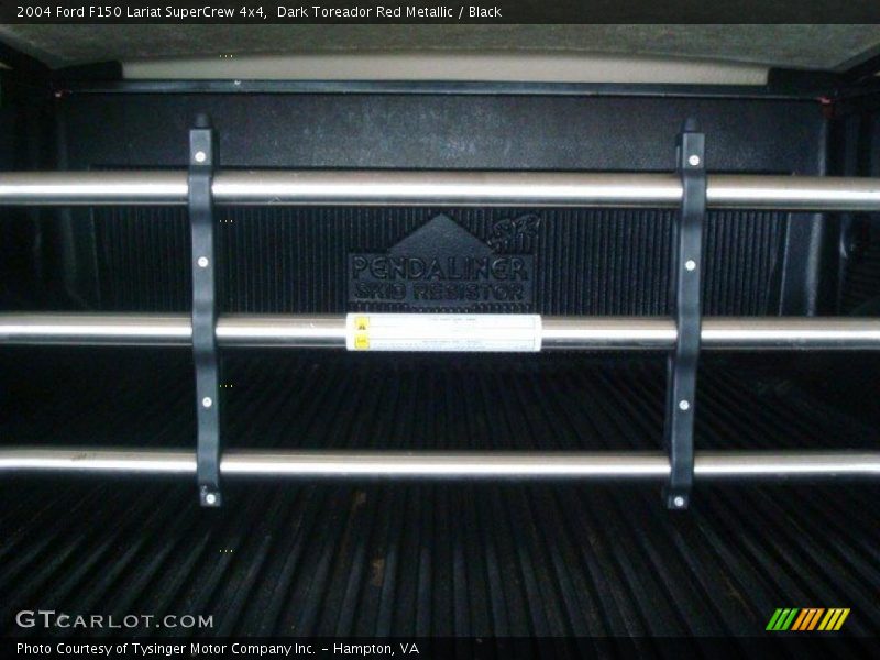 Dark Toreador Red Metallic / Black 2004 Ford F150 Lariat SuperCrew 4x4