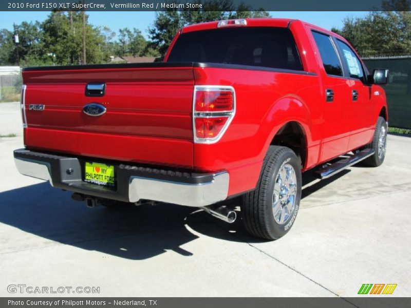 Vermillion Red / Medium Stone 2010 Ford F150 XLT SuperCrew