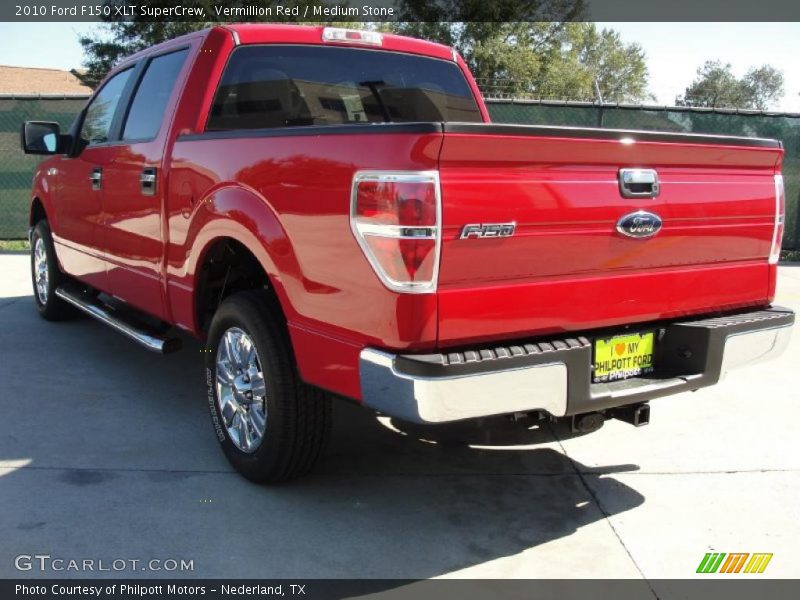 Vermillion Red / Medium Stone 2010 Ford F150 XLT SuperCrew