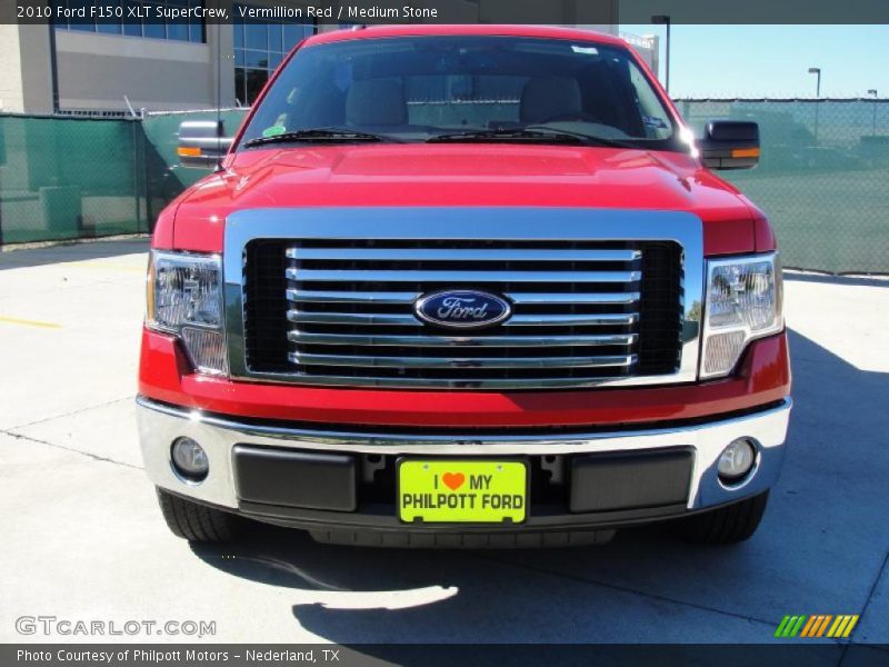 Vermillion Red / Medium Stone 2010 Ford F150 XLT SuperCrew