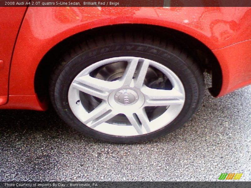 Brilliant Red / Beige 2008 Audi A4 2.0T quattro S-Line Sedan