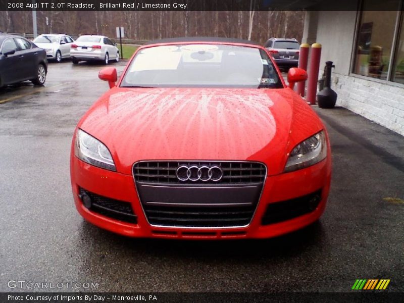 Brilliant Red / Limestone Grey 2008 Audi TT 2.0T Roadster