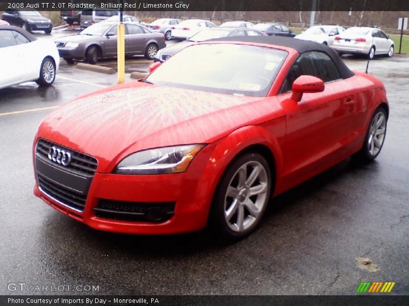Brilliant Red / Limestone Grey 2008 Audi TT 2.0T Roadster
