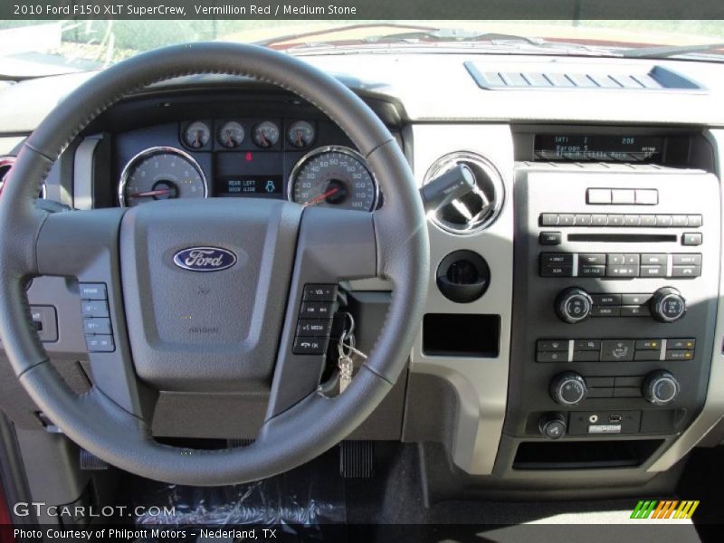 Vermillion Red / Medium Stone 2010 Ford F150 XLT SuperCrew