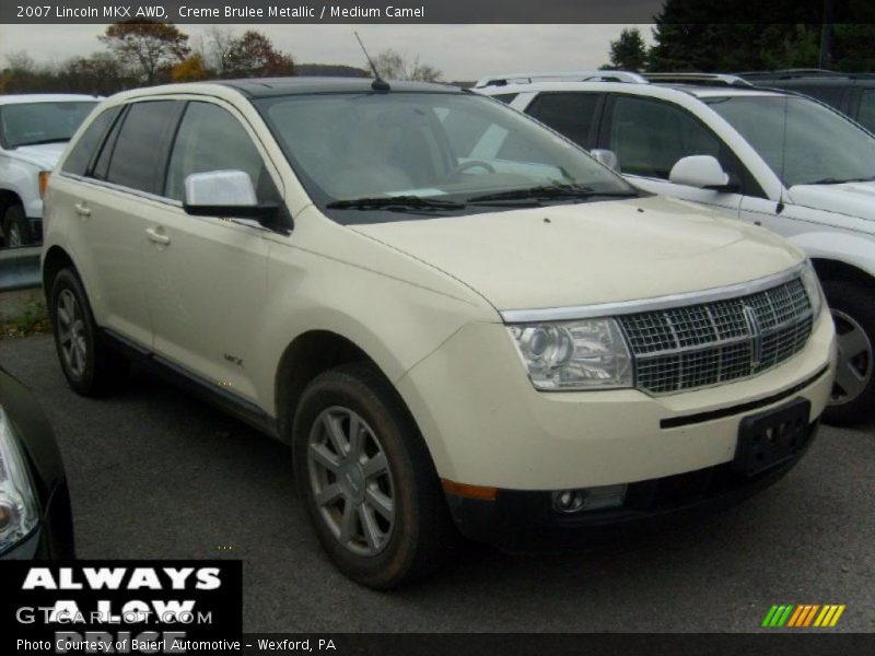 Creme Brulee Metallic / Medium Camel 2007 Lincoln MKX AWD