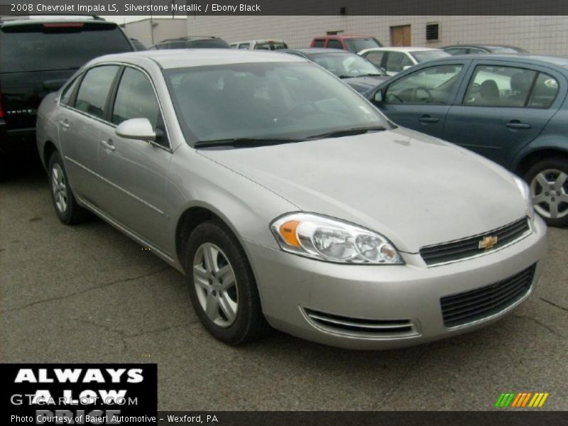 Silverstone Metallic / Ebony Black 2008 Chevrolet Impala LS