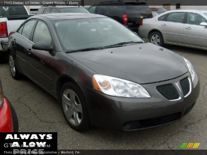 Granite Metallic / Ebony 2007 Pontiac G6 Sedan