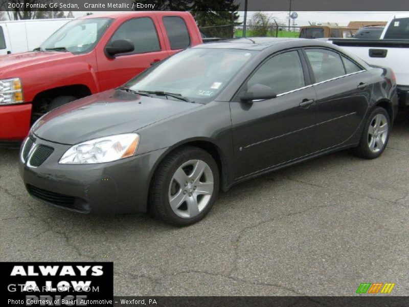 Granite Metallic / Ebony 2007 Pontiac G6 Sedan
