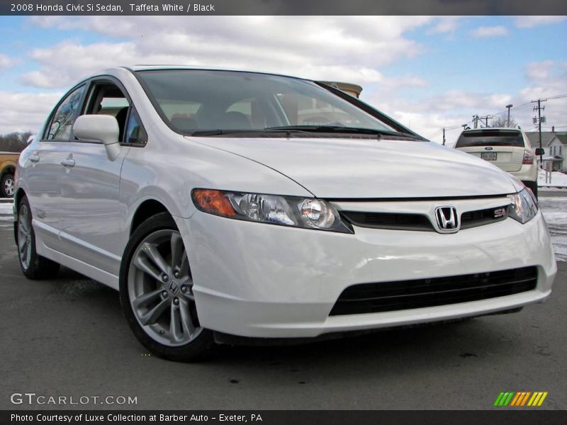 Taffeta White / Black 2008 Honda Civic Si Sedan