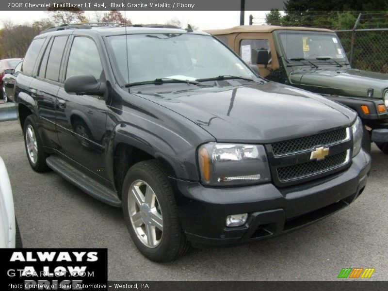 Black Granite Metallic / Ebony 2008 Chevrolet TrailBlazer LT 4x4