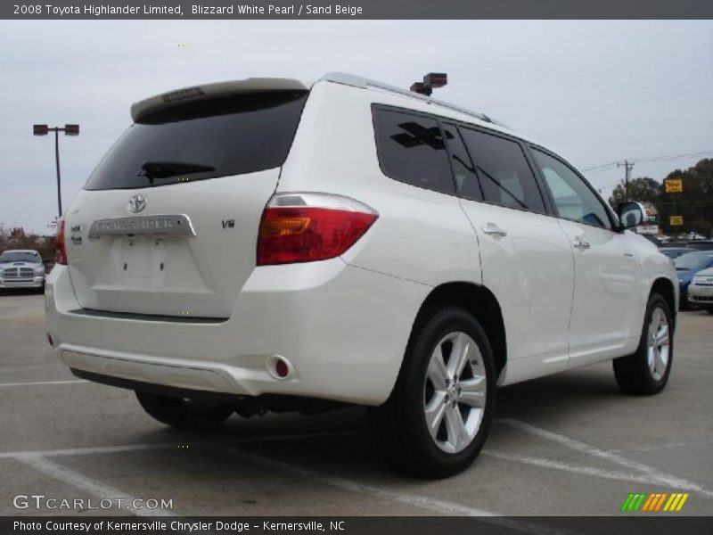  2008 Highlander Limited Blizzard White Pearl