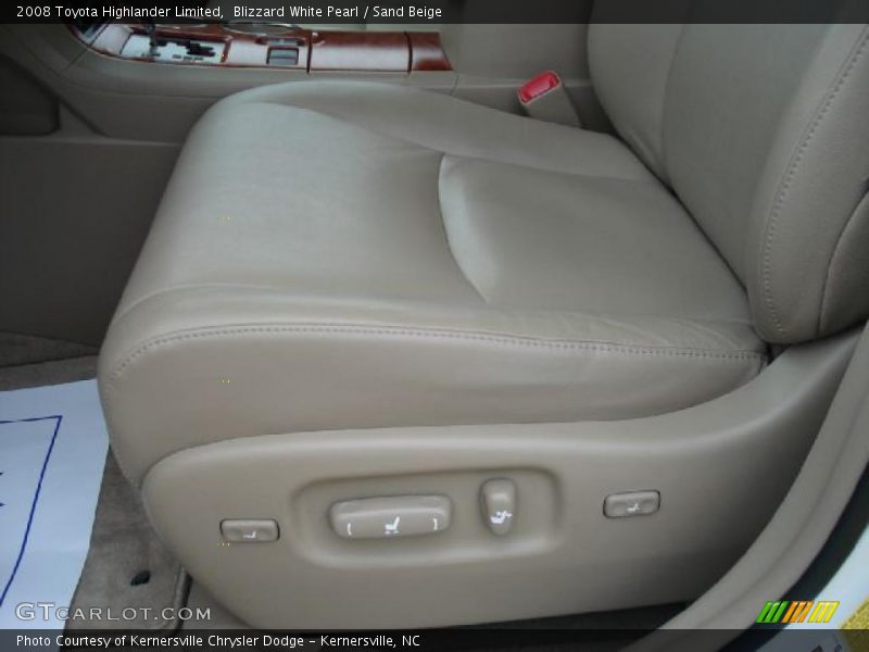  2008 Highlander Limited Sand Beige Interior