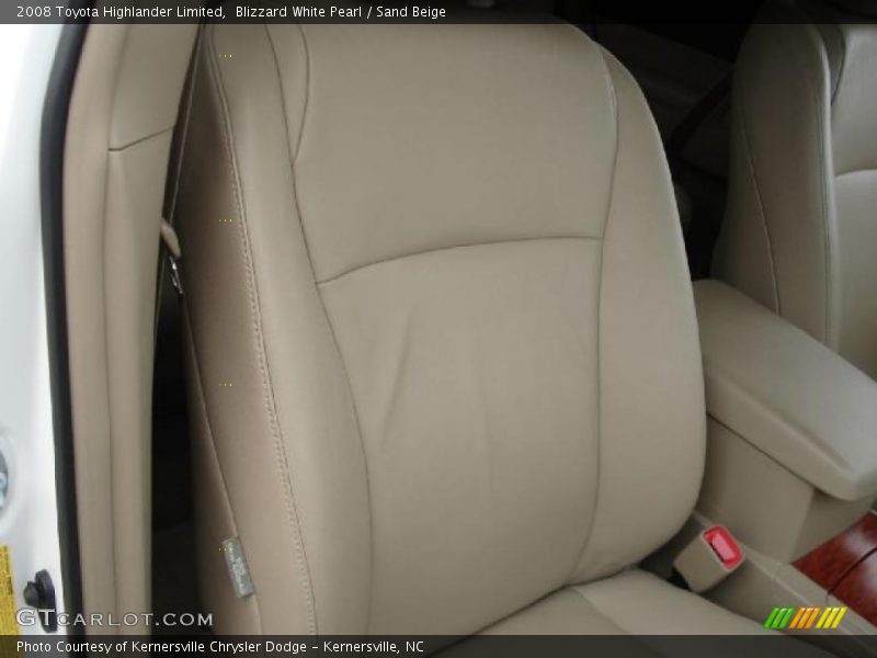  2008 Highlander Limited Sand Beige Interior