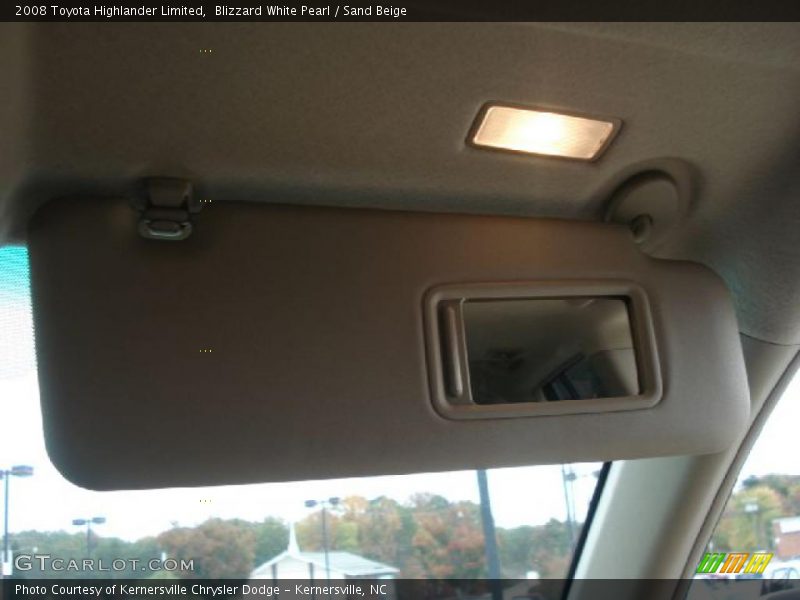 Blizzard White Pearl / Sand Beige 2008 Toyota Highlander Limited