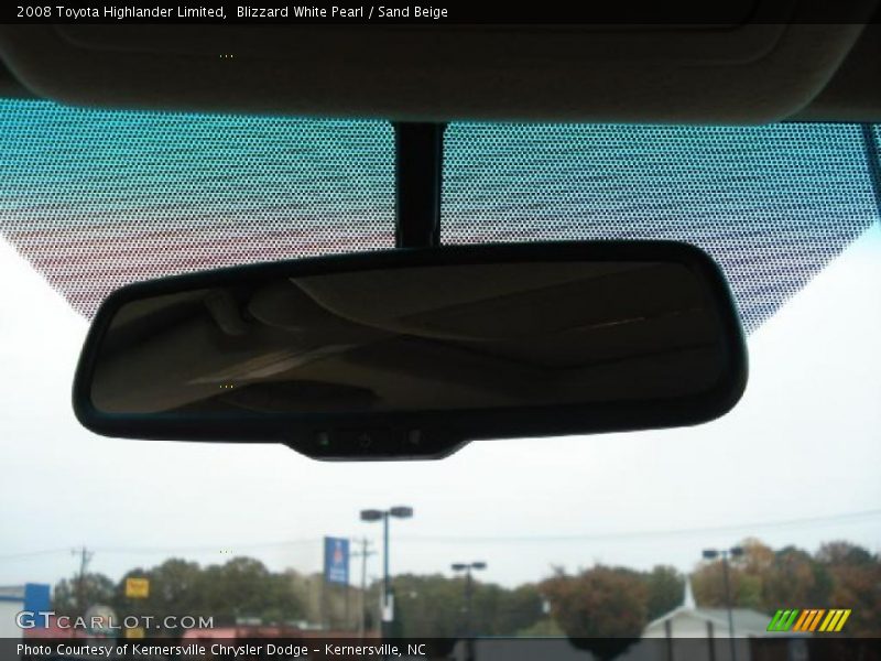 Blizzard White Pearl / Sand Beige 2008 Toyota Highlander Limited