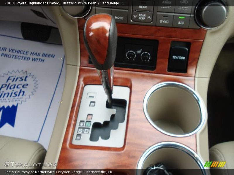  2008 Highlander Limited 5 Speed Automatic Shifter