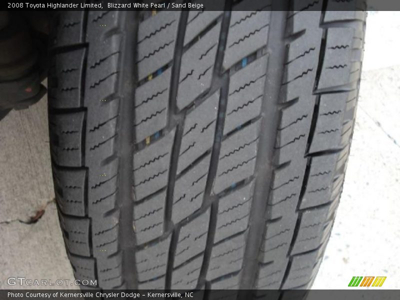 Blizzard White Pearl / Sand Beige 2008 Toyota Highlander Limited