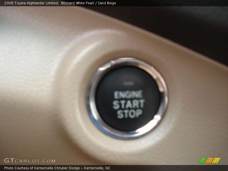 Blizzard White Pearl / Sand Beige 2008 Toyota Highlander Limited