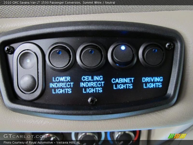 Controls of 2010 Savana Van LT 1500 Passenger Conversion