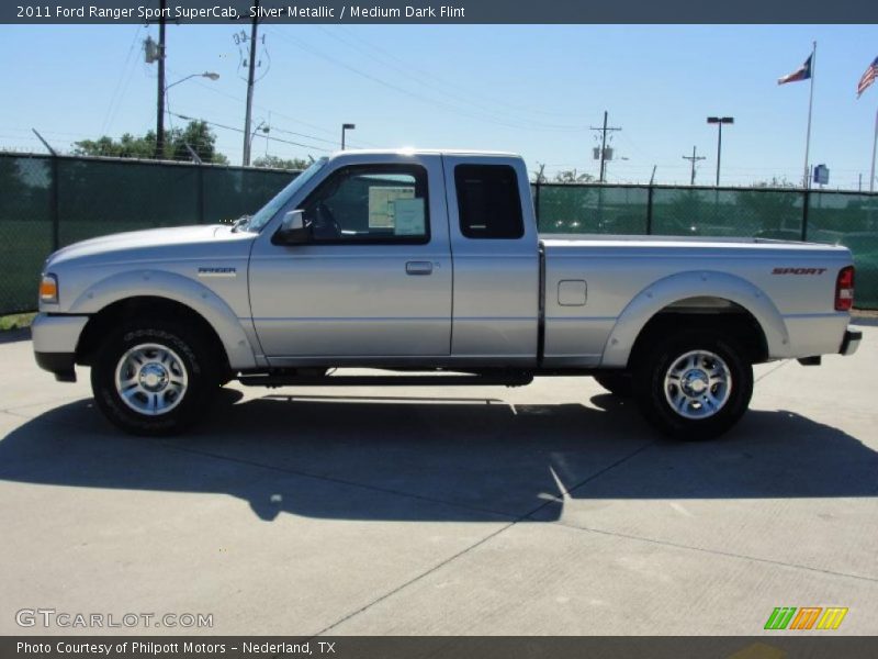 Silver Metallic / Medium Dark Flint 2011 Ford Ranger Sport SuperCab