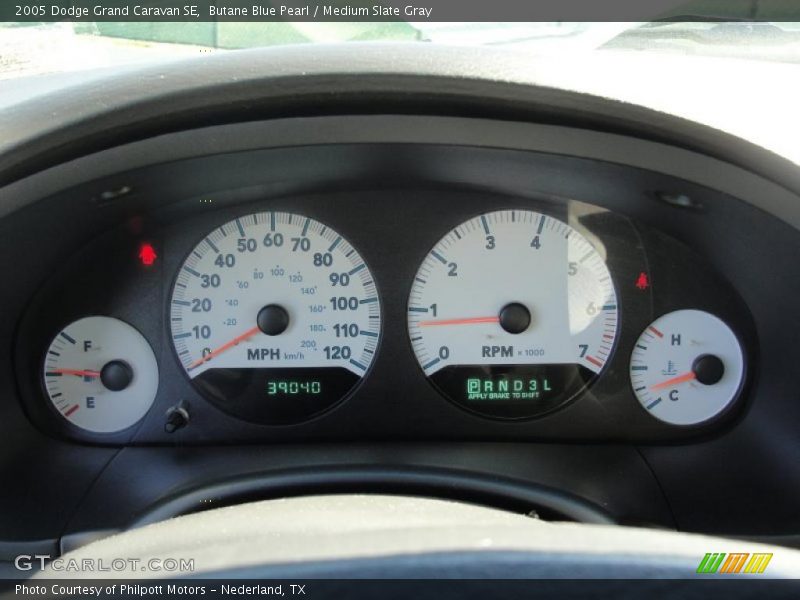 Butane Blue Pearl / Medium Slate Gray 2005 Dodge Grand Caravan SE