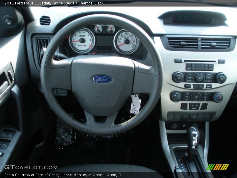 White Suede / Charcoal Black 2011 Ford Focus SE Sedan